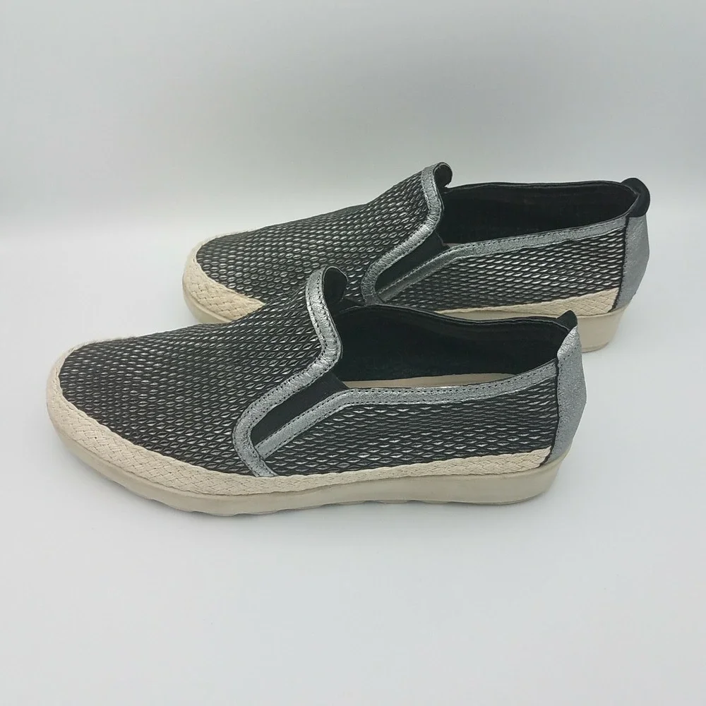 Espadrille Slip On Womens Sneaker The‎ Flexx 7 Call Me Black Silver Shimmer Shoe